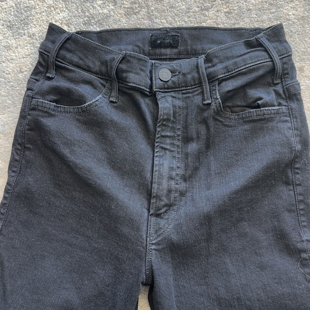 Mother Mid Ride Dazzler Women's Black Jeans in Not Guilty - Picture 7 of 16